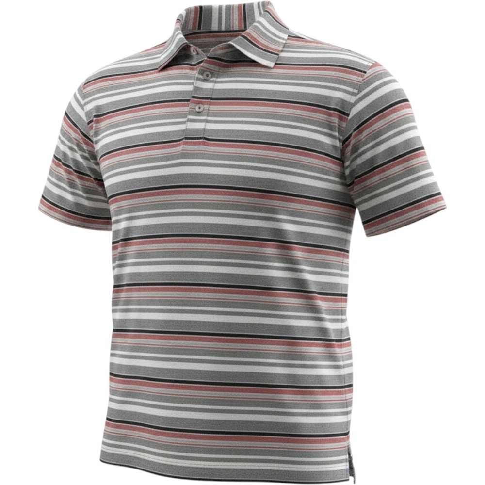 Peter Millar Summer Comfort Polo‎ Shirt Mens Large Striped Golf Performance Blue